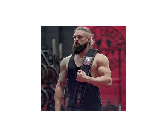 Атлетичний пояс RDX 4 Pro Liver Buckle шкіряний Black Plus XL (WBL-4LB-XL+), зображення 5