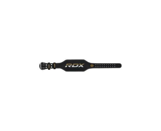 Атлетический пояс RDX 4 шкіряний Black Gold L (WBS-4RB-L), изображение 2 Атлетический пояс RDX 4 шкіряний Black Gold L (WBS-4RB-L), изображение 2