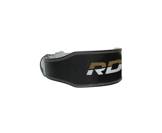 Атлетический пояс RDX 4 шкіряний Black Gold L (WBS-4RB-L), изображение 4 Атлетический пояс RDX 4 шкіряний Black Gold L (WBS-4RB-L), изображение 4