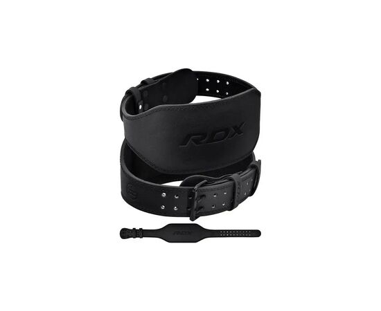 Атлетичний пояс RDX 6 шкіряний Full Black 2XL (WBS-6FB-2XL), зображення 2 Атлетичний пояс RDX 6 шкіряний Full Black 2XL (WBS-6FB-2XL), зображення 2