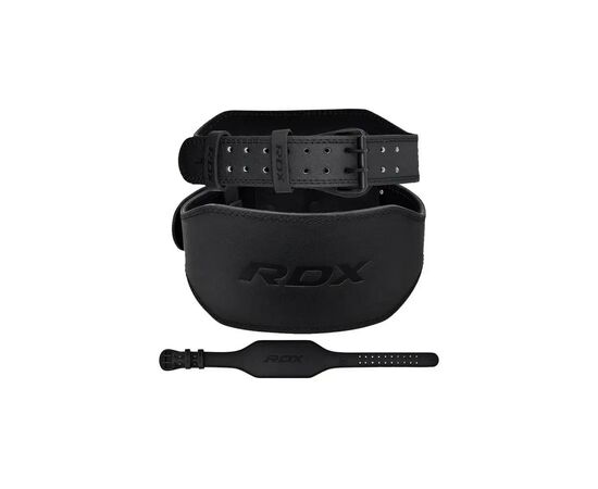 Атлетичний пояс RDX 6 шкіряний Full Black M (WBS-6FB-M)
