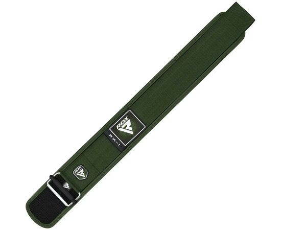 Атлетический пояс RDX RX1 Weight Lifting Belt Army Green M (WBS-RX1AG-M), изображение 7 Атлетический пояс RDX RX1 Weight Lifting Belt Army Green M (WBS-RX1AG-M), изображение 7