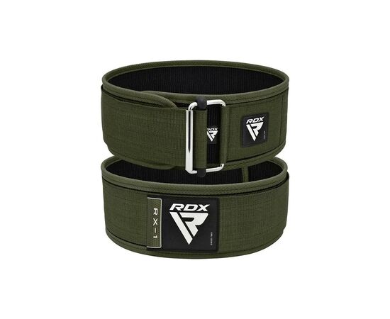 Атлетический пояс RDX RX1 Weight Lifting Belt Army Green S (WBS-RX1AG-S), изображение 2 Атлетический пояс RDX RX1 Weight Lifting Belt Army Green S (WBS-RX1AG-S), изображение 2