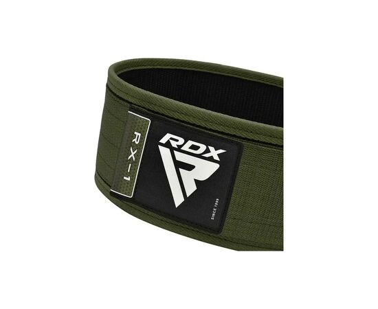 Атлетический пояс RDX RX1 Weight Lifting Belt Army Green S (WBS-RX1AG-S), изображение 6 Атлетический пояс RDX RX1 Weight Lifting Belt Army Green S (WBS-RX1AG-S), изображение 6