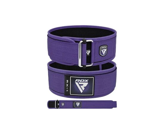 Атлетичний пояс RDX RX1 Weight Lifting Belt Purple S (WBS-RX1PR-S), зображення 2 Атлетичний пояс RDX RX1 Weight Lifting Belt Purple S (WBS-RX1PR-S), зображення 2