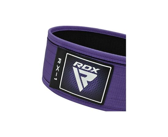 Атлетичний пояс RDX RX1 Weight Lifting Belt Purple XS (WBS-RX1PR-XS), зображення 5 Атлетичний пояс RDX RX1 Weight Lifting Belt Purple XS (WBS-RX1PR-XS), зображення 5
