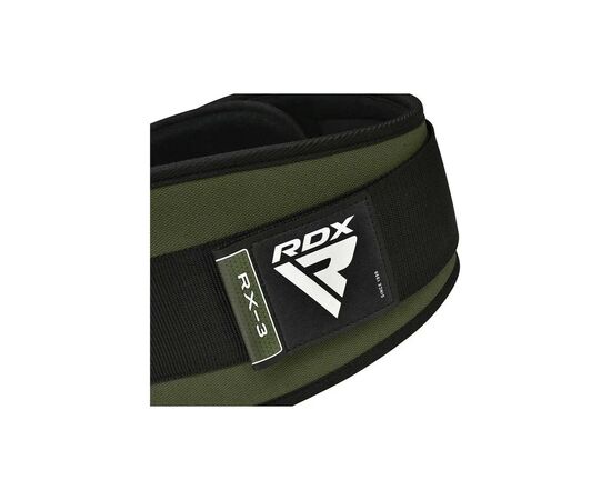 Атлетический пояс RDX RX3 EVA Curve неопреновий Army Green L (WBE-RX3AG-L), изображение 5 Атлетический пояс RDX RX3 EVA Curve неопреновий Army Green L (WBE-RX3AG-L), изображение 5