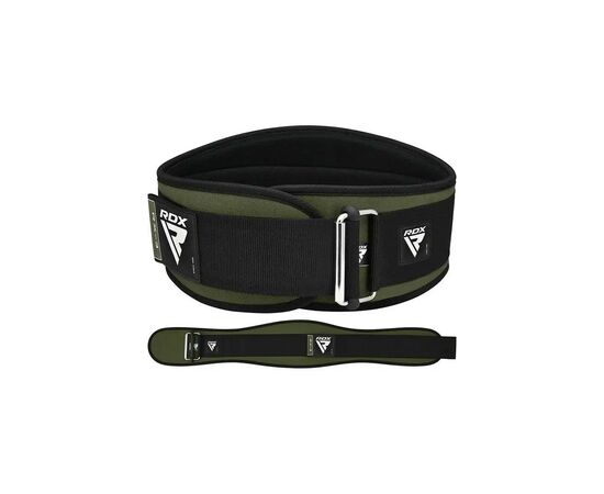 Атлетический пояс RDX RX3 EVA Curve неопреновий Army Green M (WBE-RX3AG-M)
