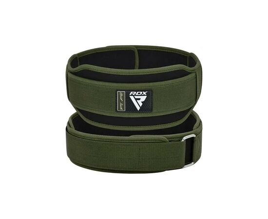 Атлетичний пояс RDX RX5 Double Belt неопреновий Army Green M (WBD-RX5AG-M)