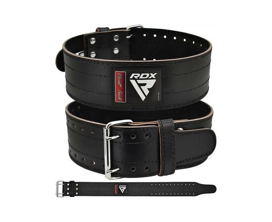 Атлетический пояс RDX для пауерліфтингу RD1 шкіряний Black M (WPB-RD1B-M), изображение 2 Атлетический пояс RDX для пауерліфтингу RD1 шкіряний Black M (WPB-RD1B-M), изображение 2