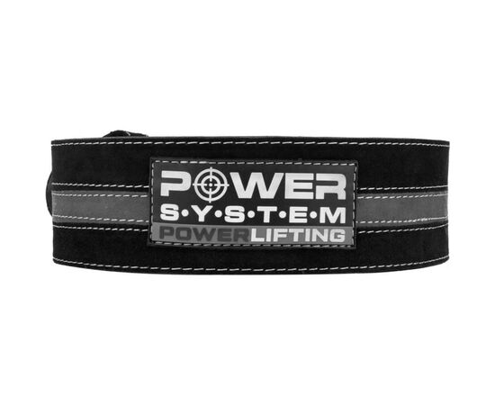 Атлетический пояс Power System для пауерліфтингу PS-3800 PowerLifting шкіряний Black (PS-3800_2XL_Black_Grey), изображение 2 Атлетический пояс Power System для пауерліфтингу PS-3800 PowerLifting шкіряний Black (PS-3800_2XL_Black_Grey), изображение 2