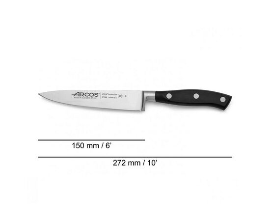 Кухонний ніж Arcos Riviera поварський 150 мм (233400), зображення 2 Кухонний ніж Arcos Riviera поварський 150 мм (233400), зображення 2