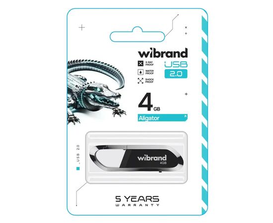 USB флеш накопитель Wibrand 4GB Aligator Black USB 2.0 (WI2.0/AL4U7B), изображение 2 USB флеш накопитель Wibrand 4GB Aligator Black USB 2.0 (WI2.0/AL4U7B), изображение 2