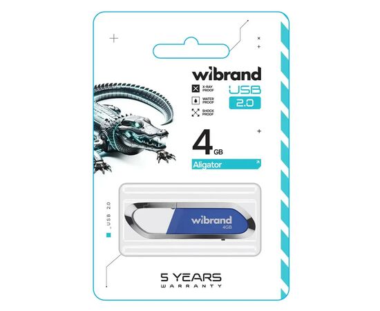 USB флеш накопитель Wibrand 4GB Aligator Blue USB 2.0 (WI2.0/AL4U7U), изображение 2 USB флеш накопитель Wibrand 4GB Aligator Blue USB 2.0 (WI2.0/AL4U7U), изображение 2