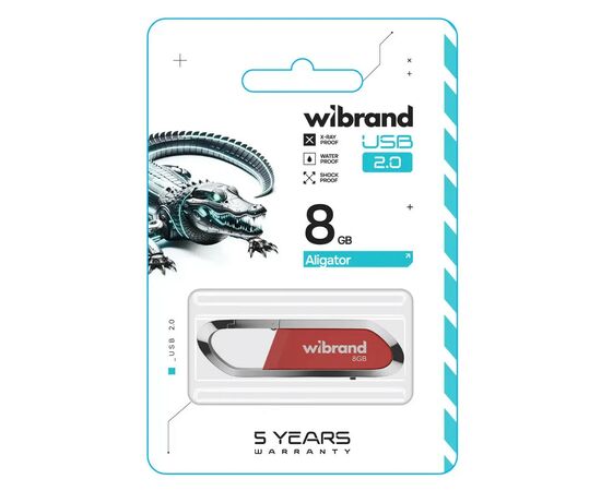 USB флеш накопитель Wibrand 8GB Aligator Red USB 2.0 (WI2.0/AL8U7DR), изображение 2 USB флеш накопитель Wibrand 8GB Aligator Red USB 2.0 (WI2.0/AL8U7DR), изображение 2