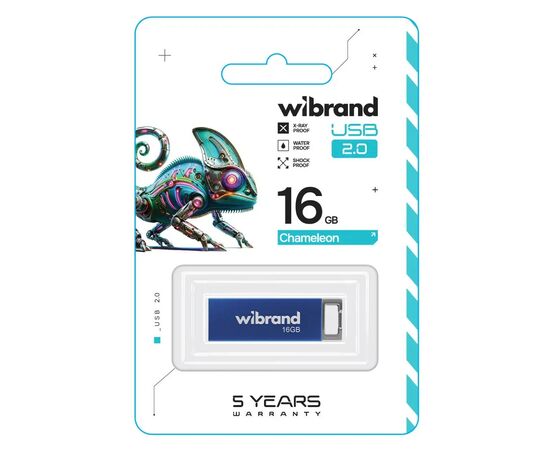 USB флеш накопитель Wibrand 16GB Chameleon Blue USB 2.0 (WI2.0/CH16U6U), изображение 2 USB флеш накопитель Wibrand 16GB Chameleon Blue USB 2.0 (WI2.0/CH16U6U), изображение 2