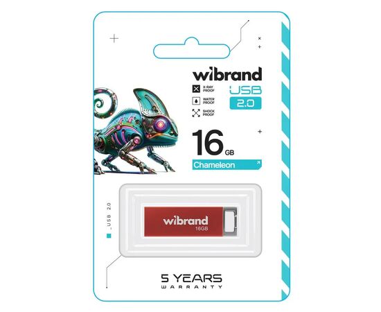 USB флеш накопитель Wibrand 16GB Chameleon Red USB 2.0 (WI2.0/CH16U6R), изображение 2 USB флеш накопитель Wibrand 16GB Chameleon Red USB 2.0 (WI2.0/CH16U6R), изображение 2