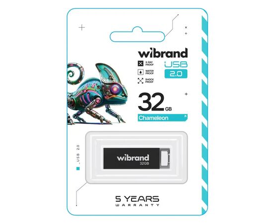 USB флеш накопитель Wibrand 32GB Chameleon Black USB 2.0 (WI2.0/CH32U6B), изображение 2 USB флеш накопитель Wibrand 32GB Chameleon Black USB 2.0 (WI2.0/CH32U6B), изображение 2