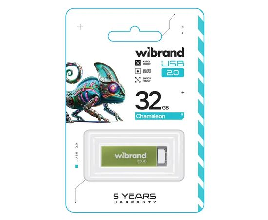 USB флеш накопитель Wibrand 32GB Chameleon Green USB 2.0 (WI2.0/CH32U6LG), изображение 2 USB флеш накопитель Wibrand 32GB Chameleon Green USB 2.0 (WI2.0/CH32U6LG), изображение 2