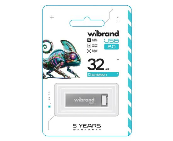 USB флеш накопитель Wibrand 32GB Chameleon Silver USB 2.0 (WI2.0/CH32U6S), изображение 2 USB флеш накопитель Wibrand 32GB Chameleon Silver USB 2.0 (WI2.0/CH32U6S), изображение 2