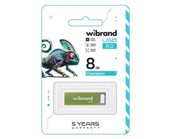 USB флеш накопитель Wibrand 8GB Chameleon Green USB 2.0 (WI2.0/CH8U6LG), изображение 2 USB флеш накопитель Wibrand 8GB Chameleon Green USB 2.0 (WI2.0/CH8U6LG), изображение 2