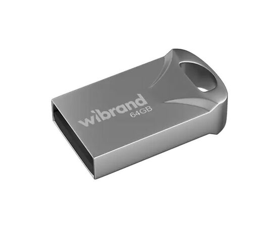 USB флеш накопичувач Wibrand 64GB Hawk Silver USB 2.0 (WI2.0/HA64M1S)
