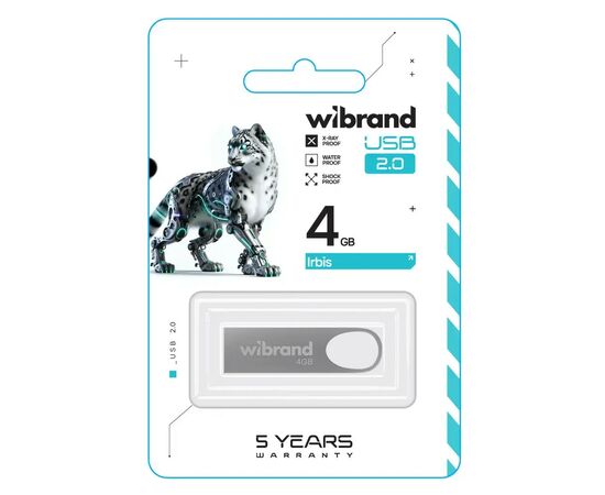USB флеш накопитель Wibrand 4GB Irbis Silver USB 2.0 (WI2.0/IR4U3S), изображение 2 USB флеш накопитель Wibrand 4GB Irbis Silver USB 2.0 (WI2.0/IR4U3S), изображение 2