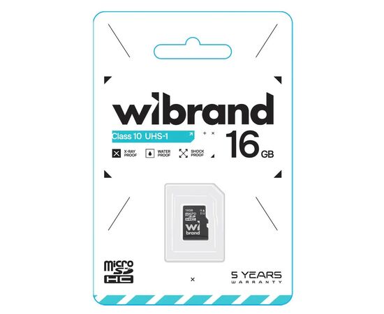 Карта памяти Wibrand 16GB microSD class 10 UHS-I (WICDHU1/16GB), изображение 2 Карта памяти Wibrand 16GB microSD class 10 UHS-I (WICDHU1/16GB), изображение 2