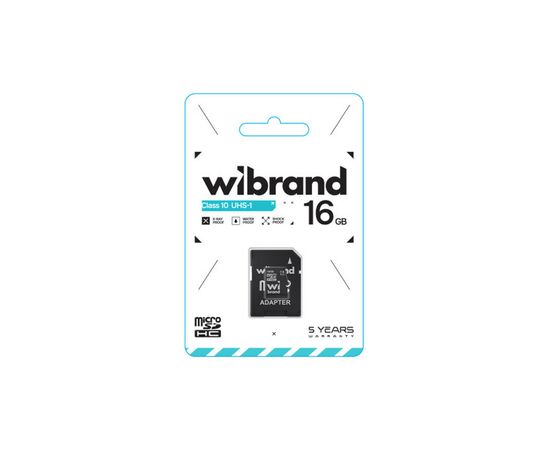 Карта памяти Wibrand 16GB microSD class 10 UHS-I (WICDHU1/16GB-A), изображение 2 Карта памяти Wibrand 16GB microSD class 10 UHS-I (WICDHU1/16GB-A), изображение 2