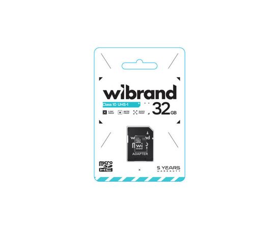 Карта памяти Wibrand 32GB microSD class 10 UHS-I (WICDHU1/32GB-A), изображение 2 Карта памяти Wibrand 32GB microSD class 10 UHS-I (WICDHU1/32GB-A), изображение 2