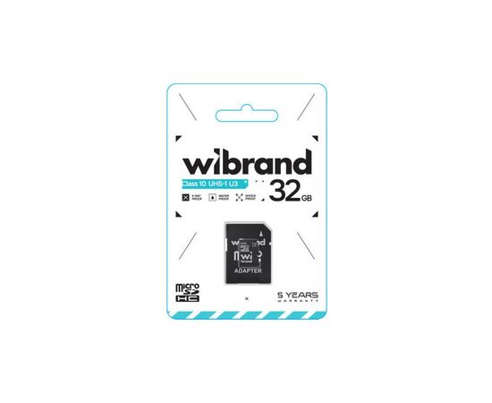Карта памяти Wibrand 32GB microSD class 10 UHS-I U3 (WICDHU3/32GB-A), изображение 2 Карта памяти Wibrand 32GB microSD class 10 UHS-I U3 (WICDHU3/32GB-A), изображение 2