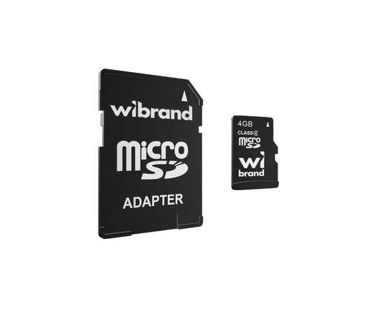 Карта пам'яті Wibrand 4GB microSD class 4 (WICDC4/4GB-A)