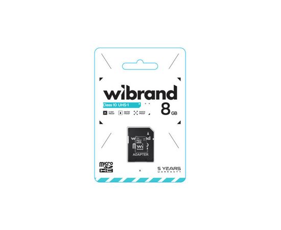 Карта памяти Wibrand 8GB microSD class 10 (WICDHC10/8GB-A), изображение 2 Карта памяти Wibrand 8GB microSD class 10 (WICDHC10/8GB-A), изображение 2