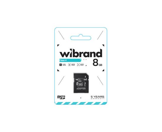 Карта памяти Wibrand 8GB microSD class 4 (WICDC4/8GB-A), изображение 2 Карта памяти Wibrand 8GB microSD class 4 (WICDC4/8GB-A), изображение 2