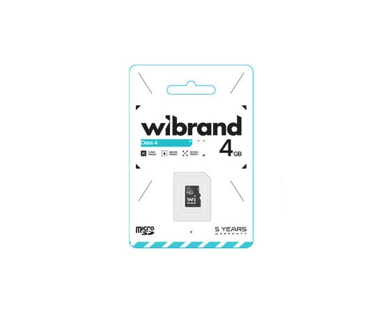 Карта памяти Wibrand 4GB mictoSD class 4 (WICDC4/4GB), изображение 2 Карта памяти Wibrand 4GB mictoSD class 4 (WICDC4/4GB), изображение 2