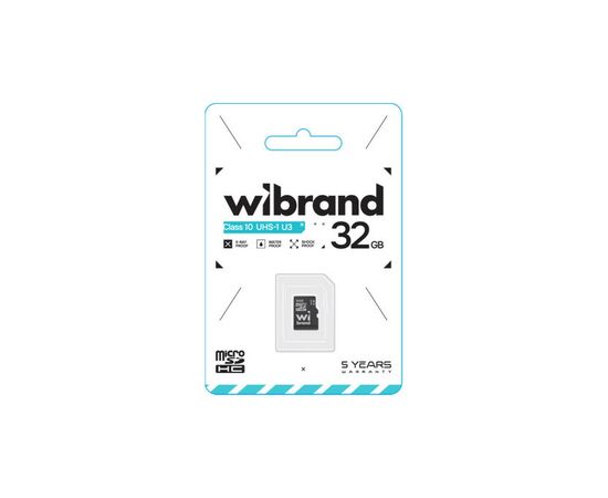 Карта памяти Wibrand 32GB mictoSD class 10 U3 (WICDHU3/32GB), изображение 2 Карта памяти Wibrand 32GB mictoSD class 10 U3 (WICDHU3/32GB), изображение 2