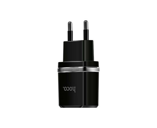 Зарядное устройство HOCO C12 Smart dual USB charger Black (6957531063094), изображение 2 Зарядное устройство HOCO C12 Smart dual USB charger Black (6957531063094), изображение 2
