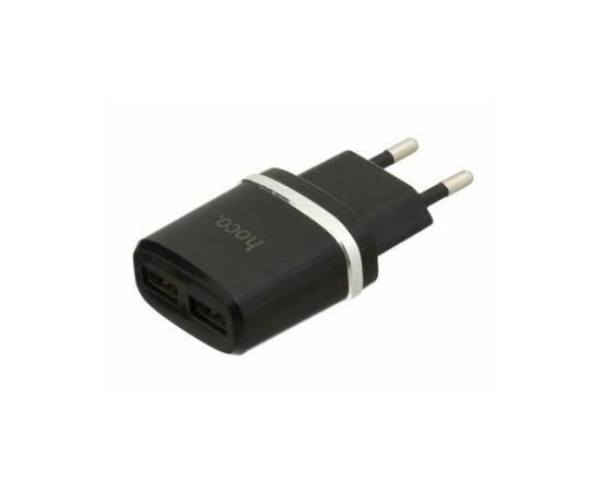 Зарядное устройство HOCO C12 Smart dual USB charger Black (6957531063094)