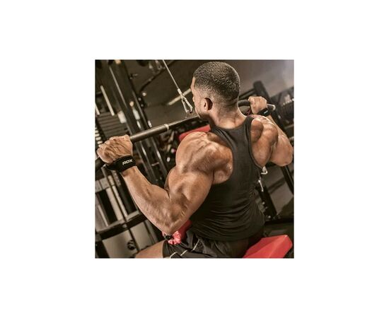 Кистьові лямки RDX S4 Gym Cotton Gel Straps Black Plus (WAC-S4B+), зображення 4 Кистьові лямки RDX S4 Gym Cotton Gel Straps Black Plus (WAC-S4B+), зображення 4