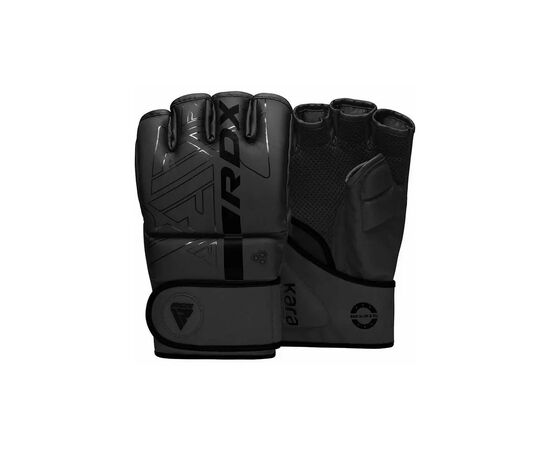 Перчатки для MMA RDX F6 Kara Matte Black Plus S/M (GSR-F6MB-S/M+), изображение 2 Перчатки для MMA RDX F6 Kara Matte Black Plus S/M (GSR-F6MB-S/M+), изображение 2
