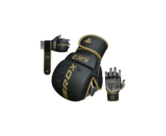 Перчатки для MMA RDX F6 Kara Matte Golden M (GGR-F6MGL-M), изображение 5 Перчатки для MMA RDX F6 Kara Matte Golden M (GGR-F6MGL-M), изображение 5
