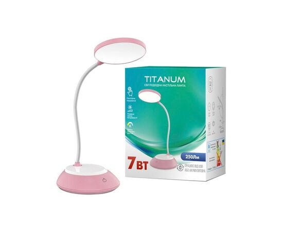 Настільна лампа TITANUM DC3 with battery TLTF-022P 7W 3000-6500K USB (26845)