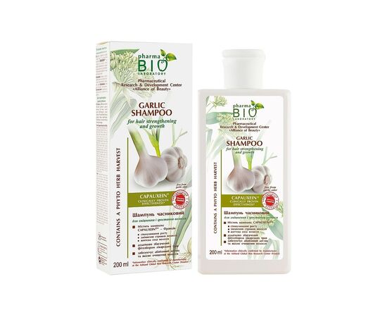 Шампунь Pharma Bio Laboratory Чесночный Для укрепления и роста волос 200 мл (4823080000052)