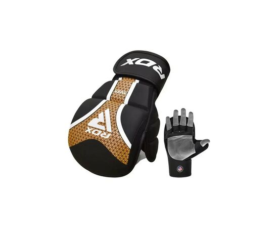 Перчатки для MMA RDX Shooter Aura Plus T-17 Black Golden L (GSR-T17BGL-L+), изображение 4 Перчатки для MMA RDX Shooter Aura Plus T-17 Black Golden L (GSR-T17BGL-L+), изображение 4