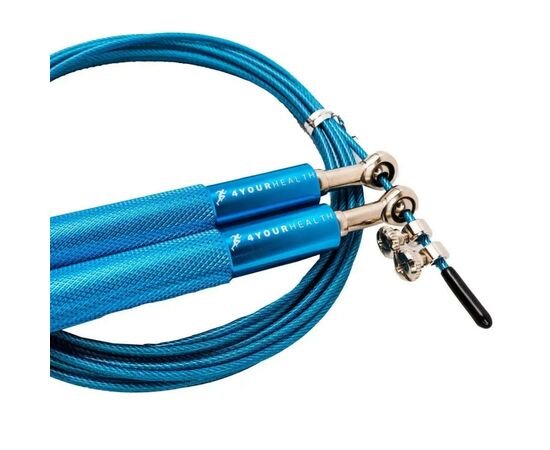Скакалка 4yourhealth швидкісна Jump Rope Premium металева на підшипниках Блакитна (SALE_4YH_0200_Blue), изображение 2 Скакалка 4yourhealth швидкісна Jump Rope Premium металева на підшипниках Блакитна (SALE_4YH_0200_Blue), изображение 2
