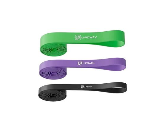 Еспандер U-Powex петлі UP_1073 Power Band набір 3шт Black/Purple/Green (UP_1073_3in_B/P/G)