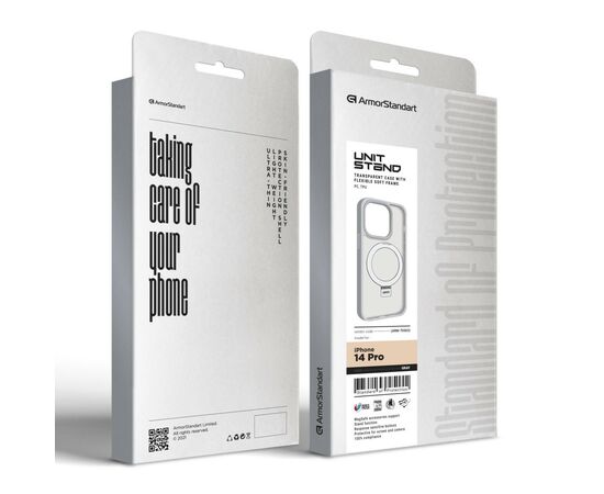Чехол для мобильного телефона Armorstandart Unit Stand Apple iPhone 14 Pro Grey (ARM70563), изображение 2