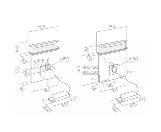 Витяжка кухонна Elica PANDORA BL/F/90, зображення 4 Витяжка кухонна Elica PANDORA BL/F/90, зображення 4