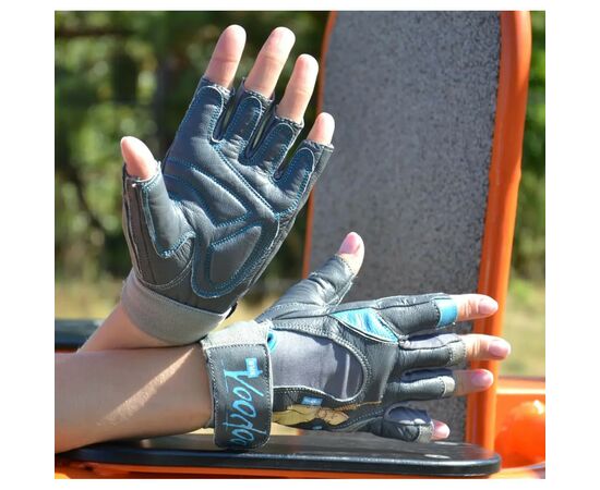 Перчатки для фитнеса MadMax MFG-921 Voodoo Mid grey/light blue S (MFG-921-BLU_S), изображение 4 Перчатки для фитнеса MadMax MFG-921 Voodoo Mid grey/light blue S (MFG-921-BLU_S), изображение 4