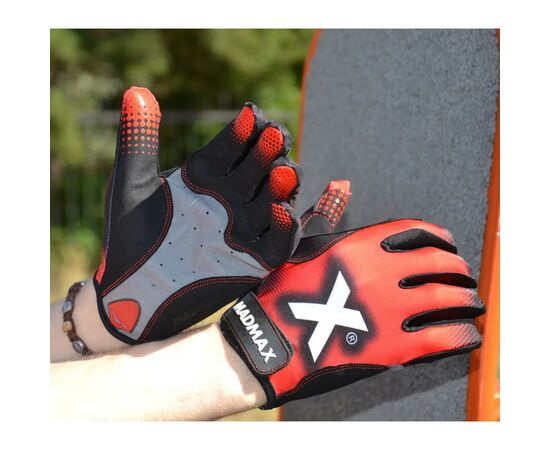 Перчатки для фитнеса MadMax MXG-101 X Gloves Black/Grey/Red XXL (MXG-101-RED_XXL), изображение 4 Перчатки для фитнеса MadMax MXG-101 X Gloves Black/Grey/Red XXL (MXG-101-RED_XXL), изображение 4